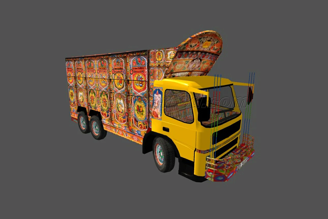 Pakistani Truck 3d Model free download